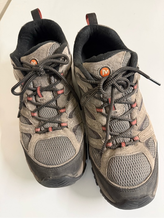 Merrell Other - Merrell Men's Gray and Black Trail Sneakers with Red Accents